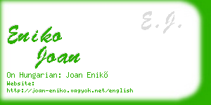 eniko joan business card